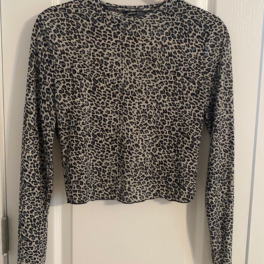 Cheetah Print Mock Neck